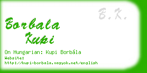 borbala kupi business card